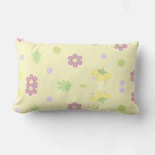 Weiche Pastell Blumen & Polka Punkte  Lendenkissen