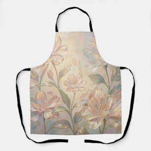 Weiche Pastell-Blütenmalerei Schürze