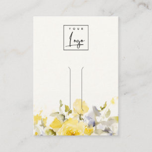 Weiche Pastell Floral Logo Haarnadelschmuck Displa Visitenkarte