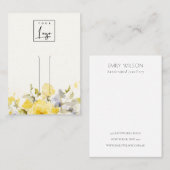 Weiche Pastell Floral Logo Haarnadelschmuck Displa Visitenkarte (Vorne/Hinten)