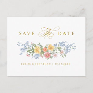 Weiche Pastell-Ornamentale Frühlings-Gold Save-the Postkarte
