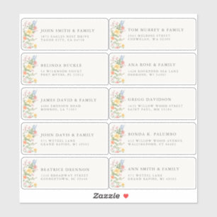 Weiche Pastell-Ornamentale Frühlingsgarten-Gastnam Aufkleber