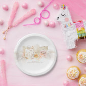 Weiche Pastell Pampas Gras und Blume Pappteller (Party)