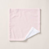 Weiche Pastell-Pfirsich-Einfarbig Badhandtuch Set (Waschlappen)