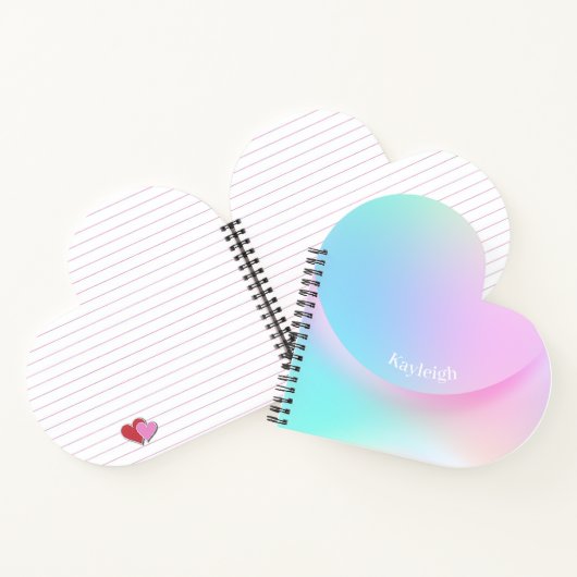 Weiche Pastell-Regenbogen-Form Planer Notizblock (Innenseite)