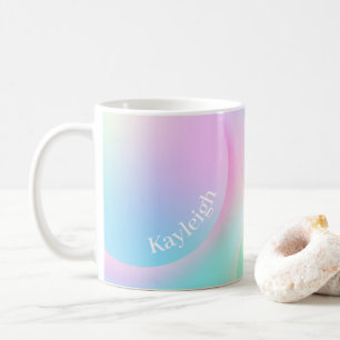 Weiche Pastell-Regenbogenfarbform Kaffeetasse