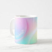 Weiche Pastell-Regenbogenfarbform Kaffeetasse (Vorderseite Links)