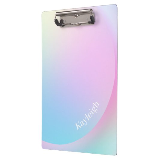 Weiche Pastell-Regenbogenfarbform Klemmbrett (Links)