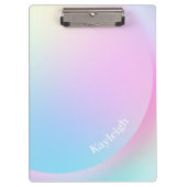Weiche Pastell-Regenbogenfarbform Klemmbrett (Vorderseite)