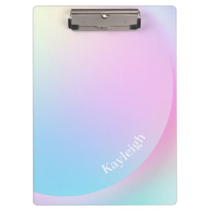 Weiche Pastell-Regenbogenfarbform Klemmbrett