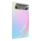 Weiche Pastell-Regenbogenfarbform Mini Klemmbrett (Schrägansicht)