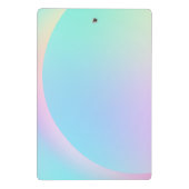 Weiche Pastell-Regenbogenfarbform Mini Klemmbrett (Rückseite)