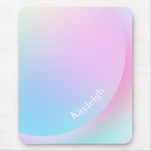 Weiche Pastell-Regenbogenfarbform Mousepad