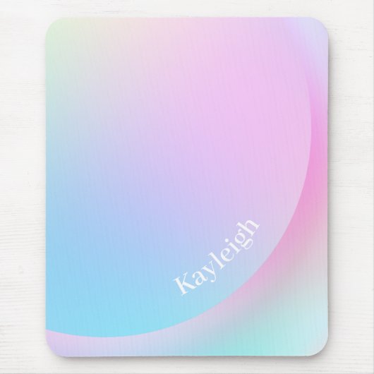 Weiche Pastell-Regenbogenfarbform Mousepad (Vorne)