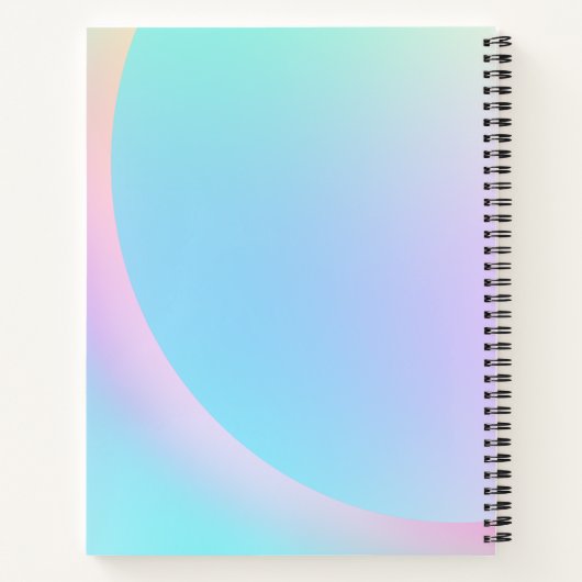 Weiche Pastell-Regenbogenfarbform Notizblock (Rückseite)