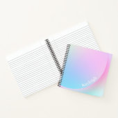 Weiche Pastell-Regenbogenfarbform Notizblock (Innenseite)