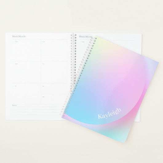 Weiche Pastell-Regenbogenfarbform Planer (Anzeige)