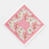 Weiche Pastell-Rosa-Goldene Servietten mit individ (Ecke)
