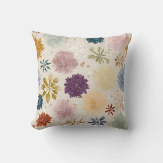Weiche Pastell-Schneeflocken-Blumen-Wurfkissen – W Kissen