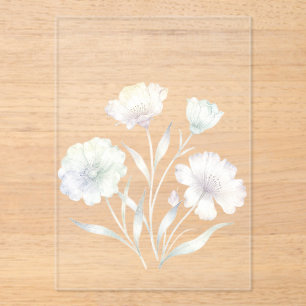 Weiche Pastell-Wildblumen Aquarell Grazie Acryleinladungen