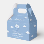 Weiche pastellblaue Wolke 9 Kinderdusche Geschenkschachtel (Rückseite)