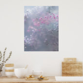 Weiche Pastellblumen in träumerischer Unschärfe Poster (Küche)