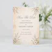Weiche Pastellblumen Save The Date (Stehend Vorderseite)