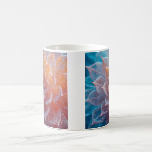 Weiche Pastellblüte mit einem magisch glänzenden Ä Kaffeetasse (Mittel)