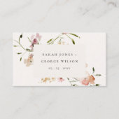 Weiche Pastellblüte Wasserfarbenblütenhochzeit Begleitkarte (Vorderseite)