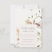 Weiche Pastellblüte Wasserfarbenblütenhochzeit RSVP Karte (Vorderseite)