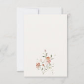 Weiche Pastellblüte Wasserfarbenblütenhochzeit RSVP Karte (Rückseite)