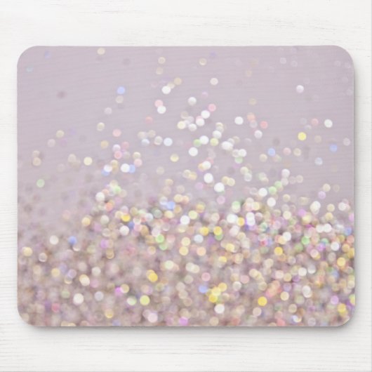 Weiche PastellBokeh Glitzern Mousepad (Vorne)