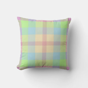 Weiche Pastelle Tartan Cushion Kissen