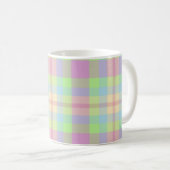 Weiche Pastelle Tartan Kaffeetasse (VorderseiteRechts)
