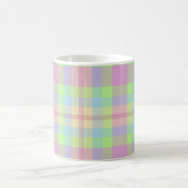 Weiche Pastelle Tartan Kaffeetasse