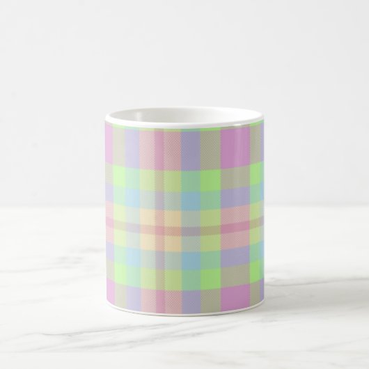 Weiche Pastelle Tartan Kaffeetasse (Mittel)