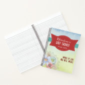Weiche Pastelle Wasserfarbenblütendusche Notizblock (Innenseite)