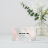 Weiche Pastellfarbe abstrakt Visitenkarte (Stehend Vorderseite)