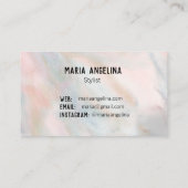 Weiche Pastellfarbe abstrakt Visitenkarte (Rückseite)