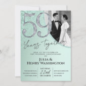 Weiche Pastellfarbe zum 59. Hochzeitstag Einladung (Vorderseite)