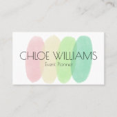 Weiche Pastellfarben Abstrakt Brush Wasserfarbe Visitenkarte (Vorderseite)