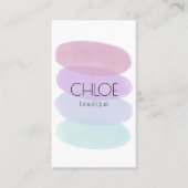 Weiche Pastellfarben Abstrakte Formen Wasserfarbe Visitenkarte (Vorderseite)