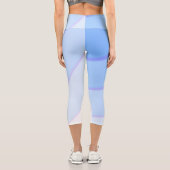 Weiche Pastellfarben Blau Capri Leggings (Rückseite)