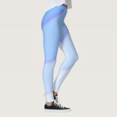 Weiche Pastellfarben Blau Leggings (Rechts)