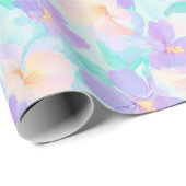 Weiche Pastellfarben, floral & grün Ostermuster Geschenkpapier (Rolleneckpunkt)