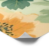 Weiche Pastellfarben Gelb und Grün Poster (Ecke)