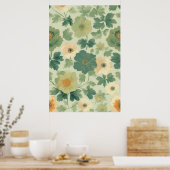 Weiche Pastellfarben Gelb und Grün Poster (Küche)