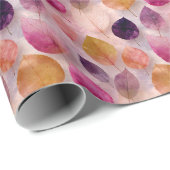 Weiche Pastellfarben Herbstblätter in rosa, Lila & Geschenkpapier (Rolleneckpunkt)
