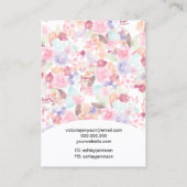 Weiche Pastellfarben Logo Schmuck Ohrring Halskett Visitenkarte (Rückseite)