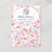 Weiche Pastellfarben Logo Schmuck Ohrring Halskett Visitenkarte (Vorderseite)